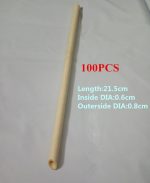 100pcs Eco Friendly Reusable Straw 21.5cm Carbonized Bamboo Smoothie Straws Pointed Coffee Milk Drinking Straw - Image 10
