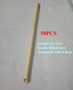 100pcs Eco Friendly Reusable Straw 21.5cm Carbonized Bamboo Smoothie Straws Pointed Coffee Milk Drinking Straw - Image 8