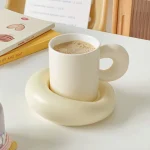 New Mugs Drinkware Pretty Practical Makaron Simple Eco-Friendly Soild Irregular Ceramic Hold Water