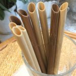100pcs Eco Friendly Reusable Straw 21.5cm Carbonized Bamboo Smoothie Straws Pointed Coffee Milk Drinking Straw - Image 2