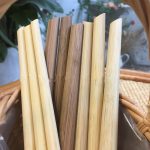 100pcs Eco Friendly Reusable Straw 21.5cm Carbonized Bamboo Smoothie Straws Pointed Coffee Milk Drinking Straw - Image 4