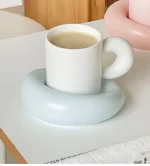 New Mugs Drinkware Pretty Practical Makaron Simple Eco-Friendly Soild Irregular Ceramic Hold Water - Image 8